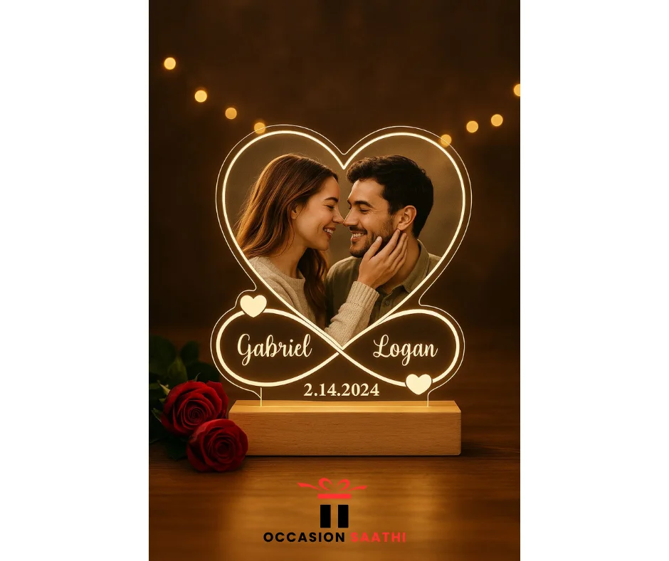 Heart Shape Acrylic Table Lamp